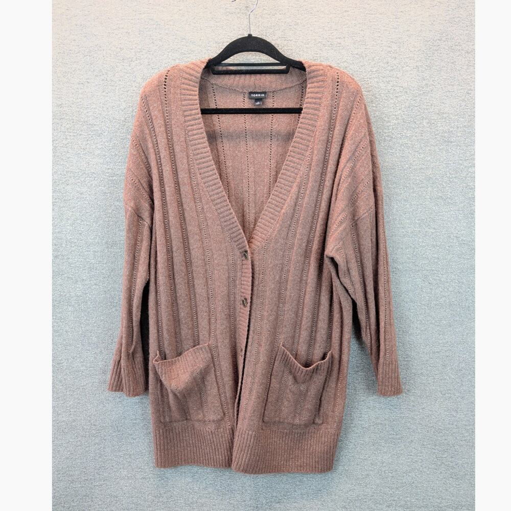 Torrid Cardigan Sweater Dusty Rose Size 2 (18-20)
